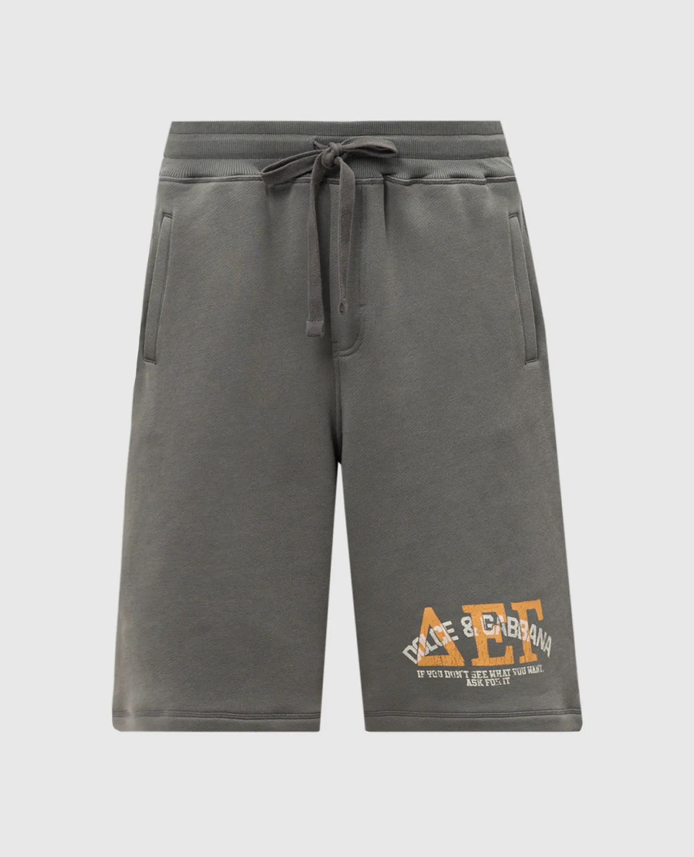 Dolce&Gabbana Shorts grigi con stampa logo GP08BTG7NTR