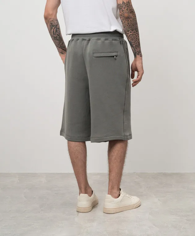 Dolce&Gabbana Shorts grigi con stampa logo GP08BTG7NTR