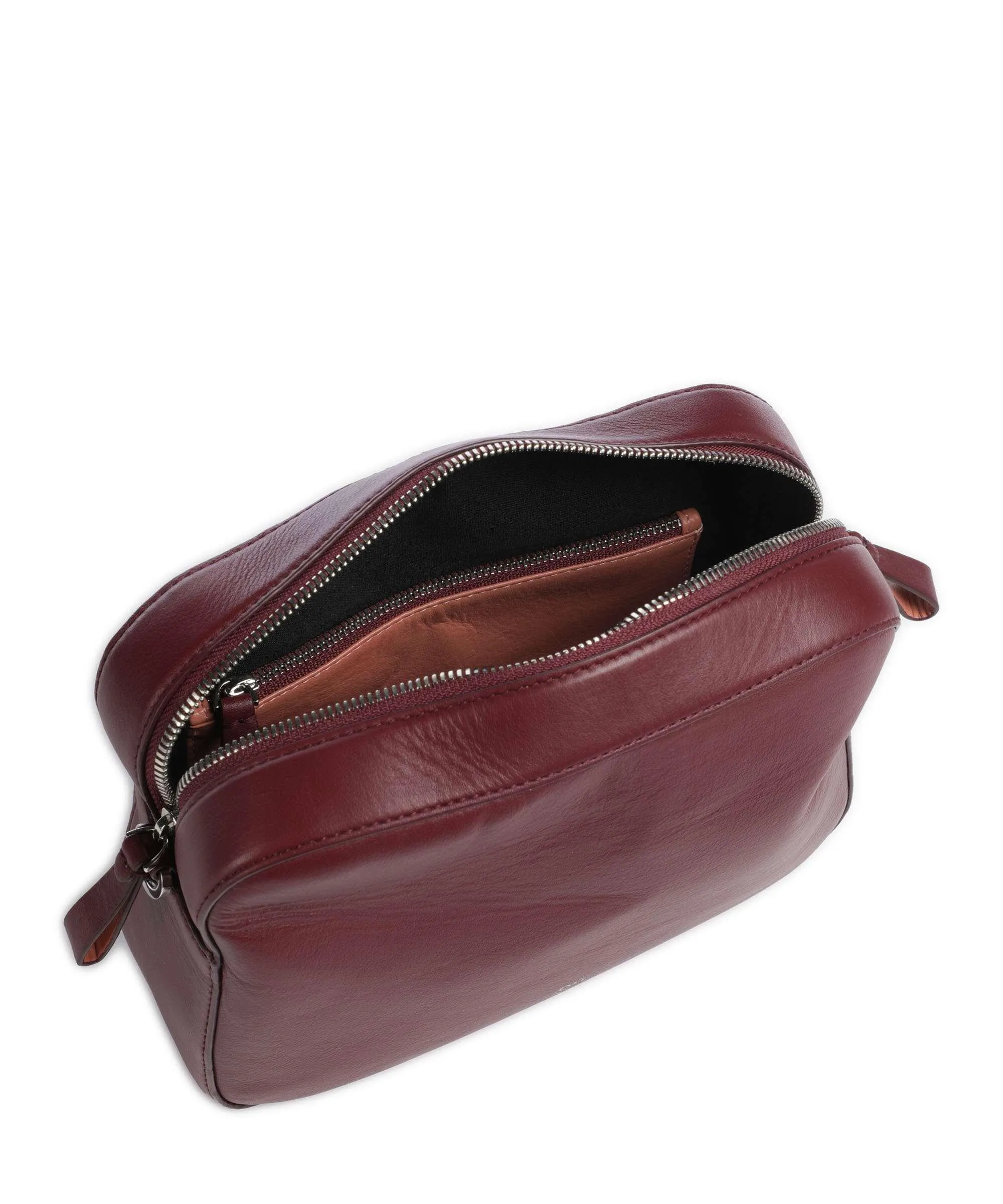  DuDu Bags Caroline Borsa a tracolla pelle di vitello finemente grana vino  