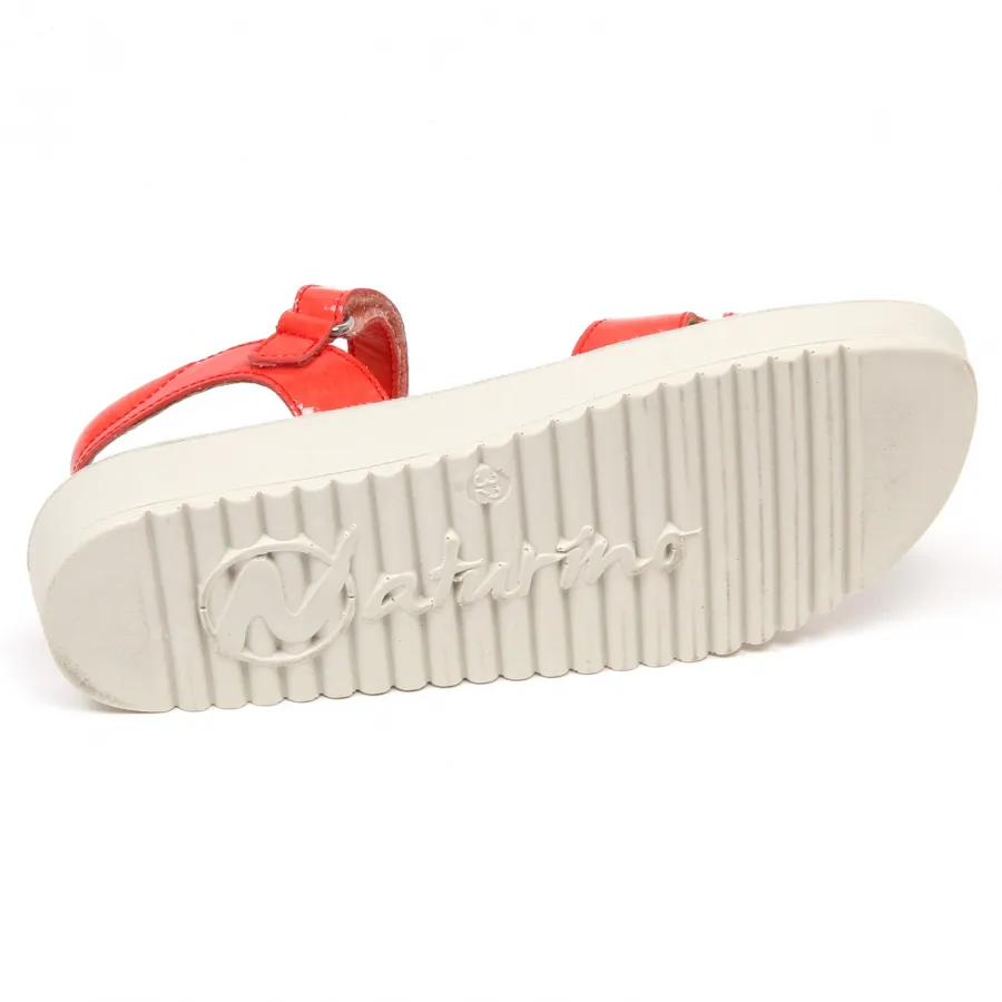 E9276 sandalo bimba girl coral NATURINO scarpe strappi patent shoe sandal