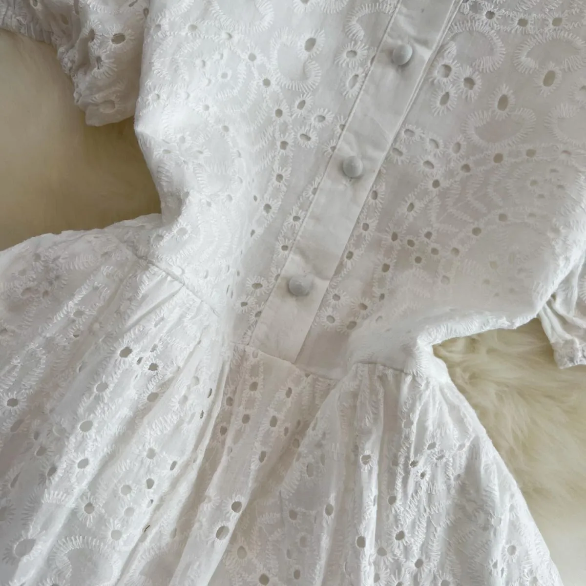 Estate Elegante Abito Lungo Boho Per Le Donne Del Merletto Floreale Risvolto Bottone Hollow Midi Abiti Femminili Festivo Traf Nu