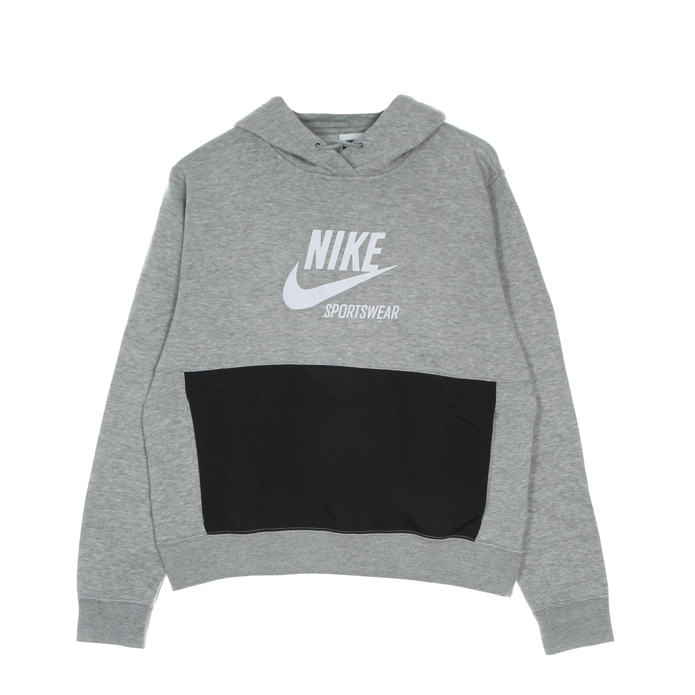 Felpa Cappuccio Donna W Fleece Hoodie Heritage Dk Grey Heather/black/white/white