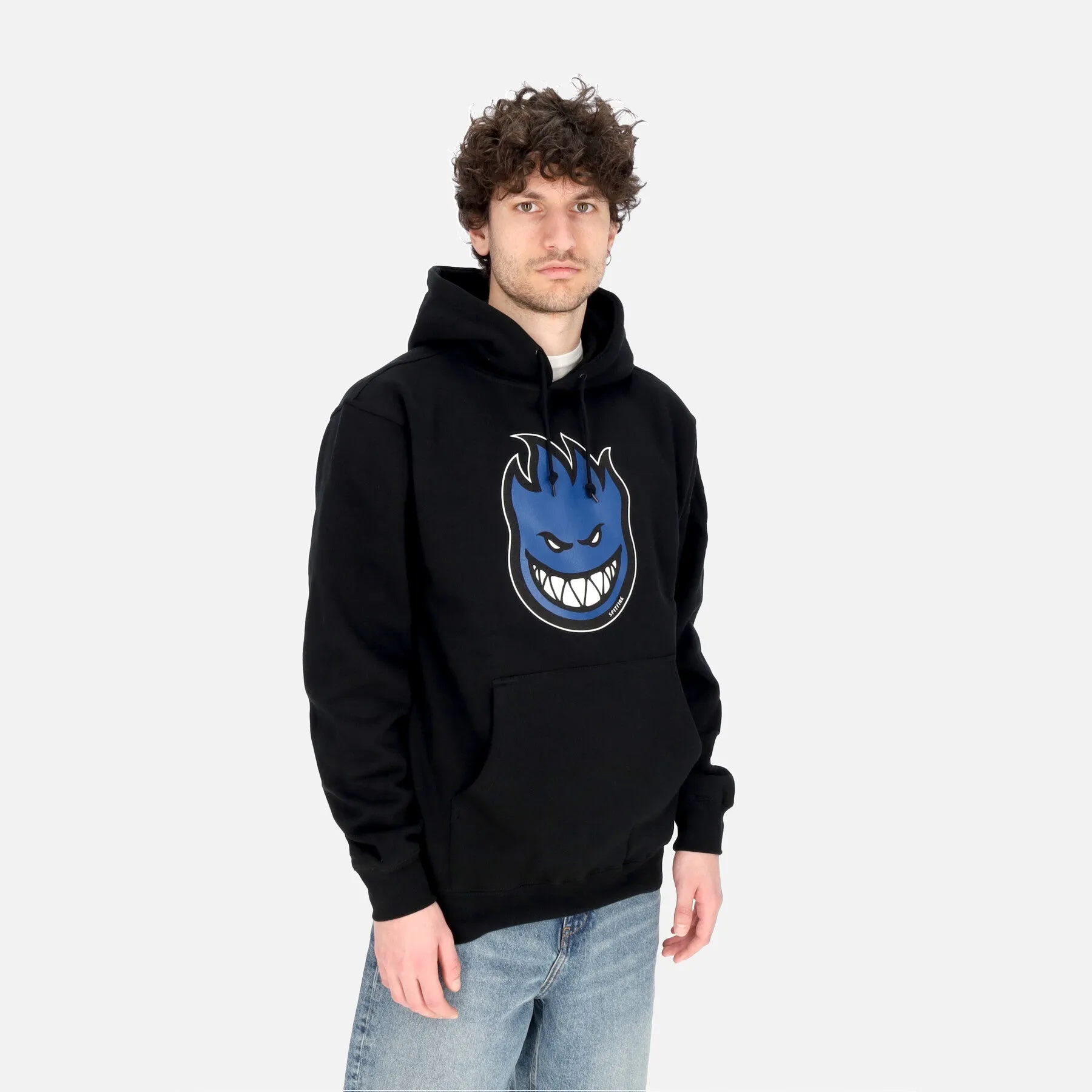 Felpa Cappuccio Uomo Bighead Fill Hooded Black/navy/white