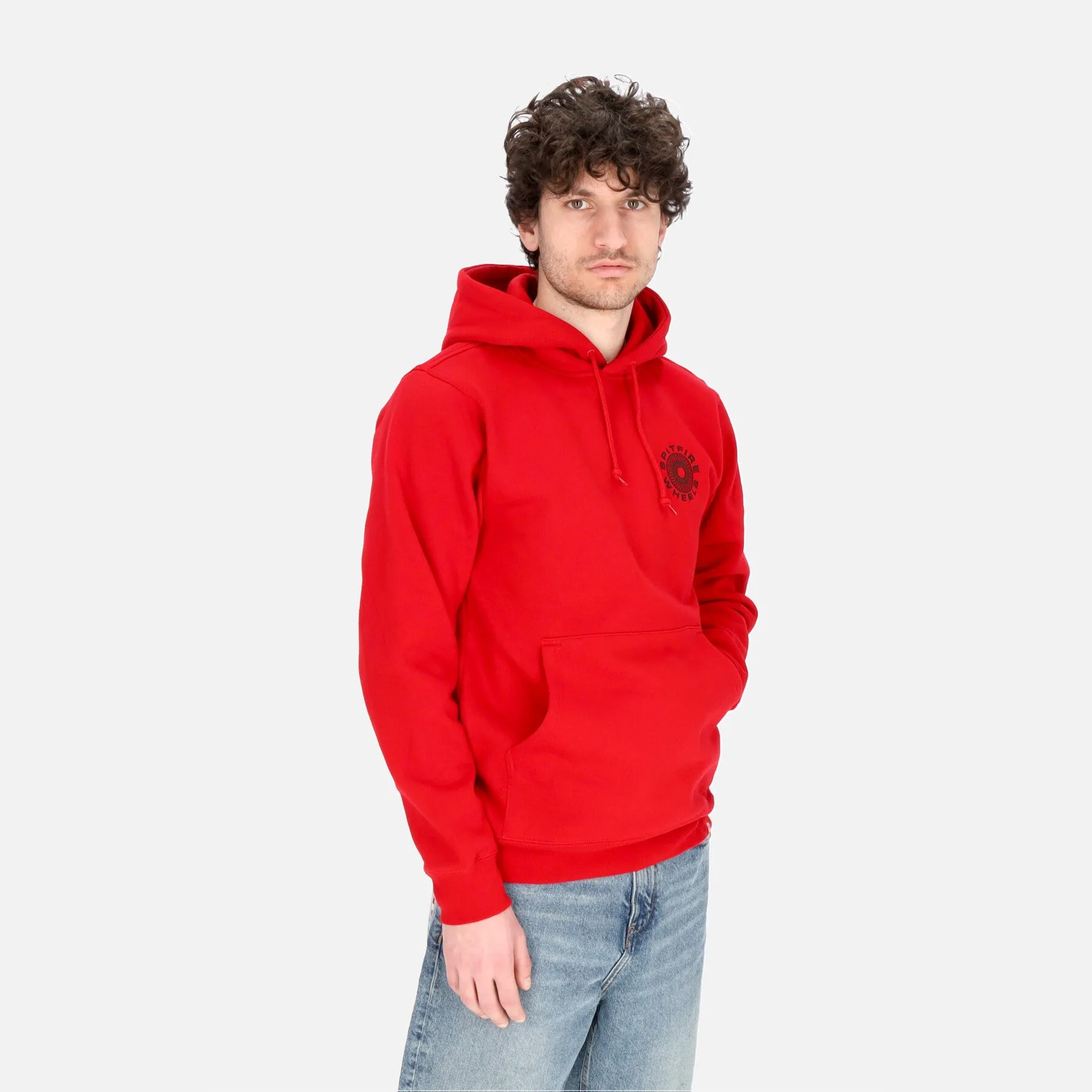 Felpa Cappuccio Uomo Classic 87 Swirl Fill Hooded Scarlet/black/white