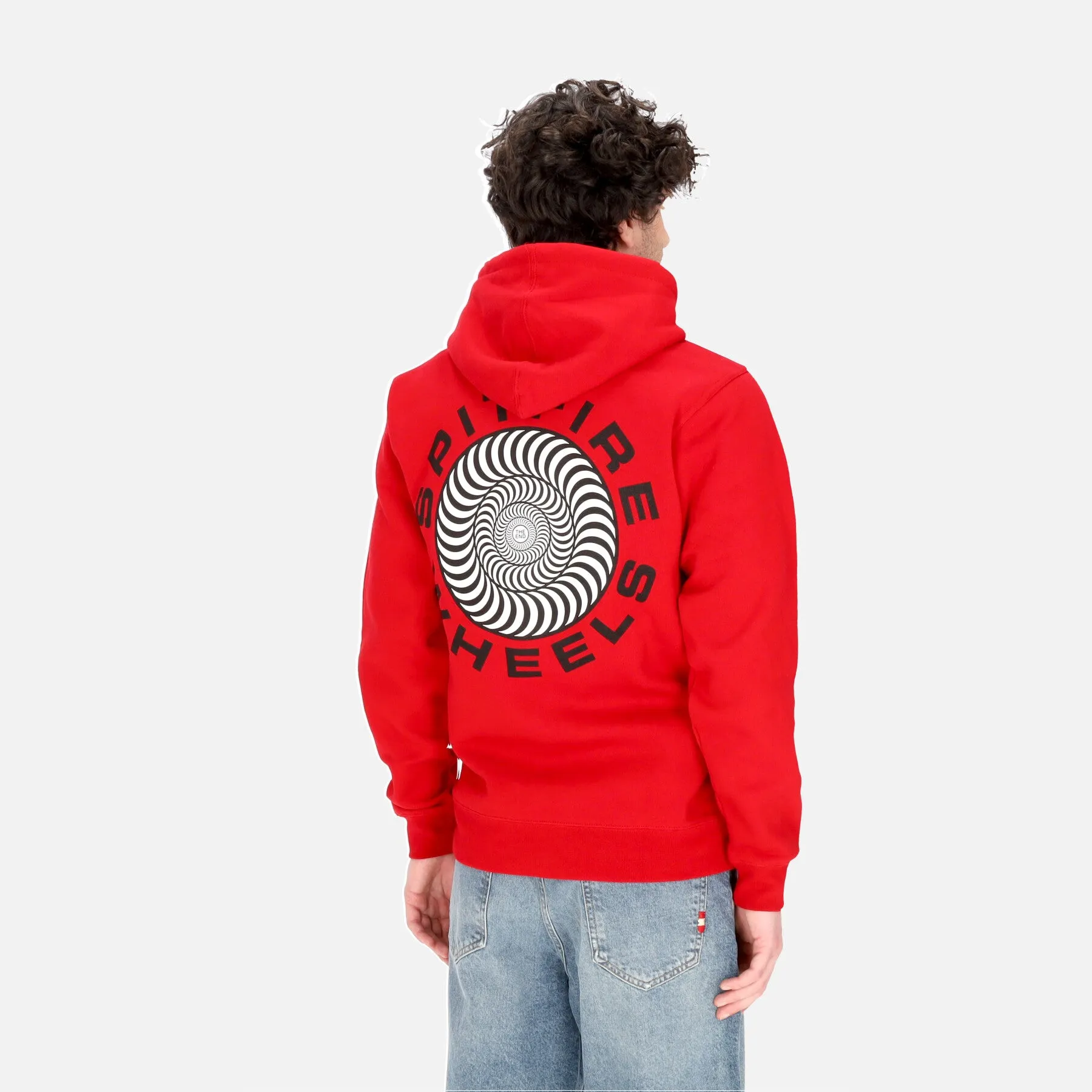 Felpa Cappuccio Uomo Classic 87 Swirl Fill Hooded Scarlet/black/white