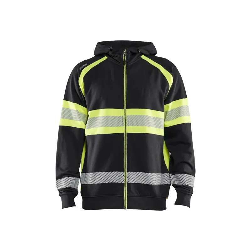 Felpa da Lavoro Blaklader alta visibilità 100% cotone zip intera con capuccio 355211588933L