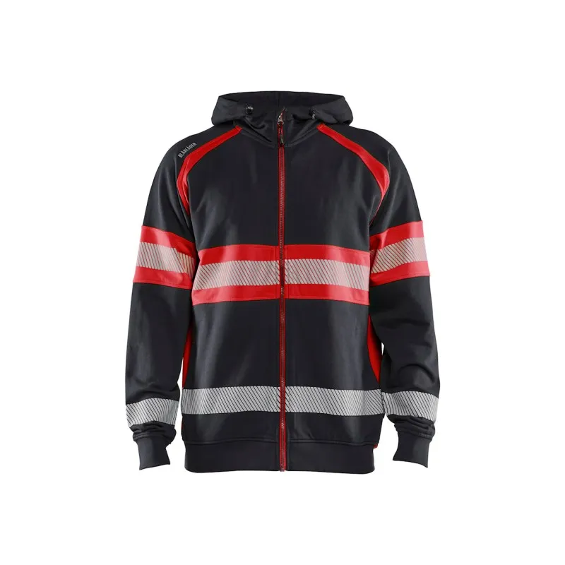 Felpa da Lavoro Blaklader alta visibilità 100% cotone zip intera con capuccio 355211588933L