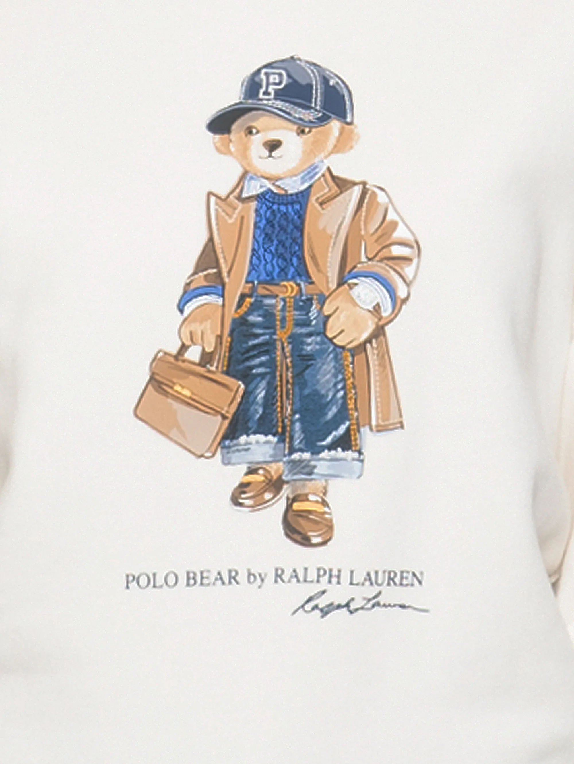 Felpa in Cotone Polo Bear Pannna