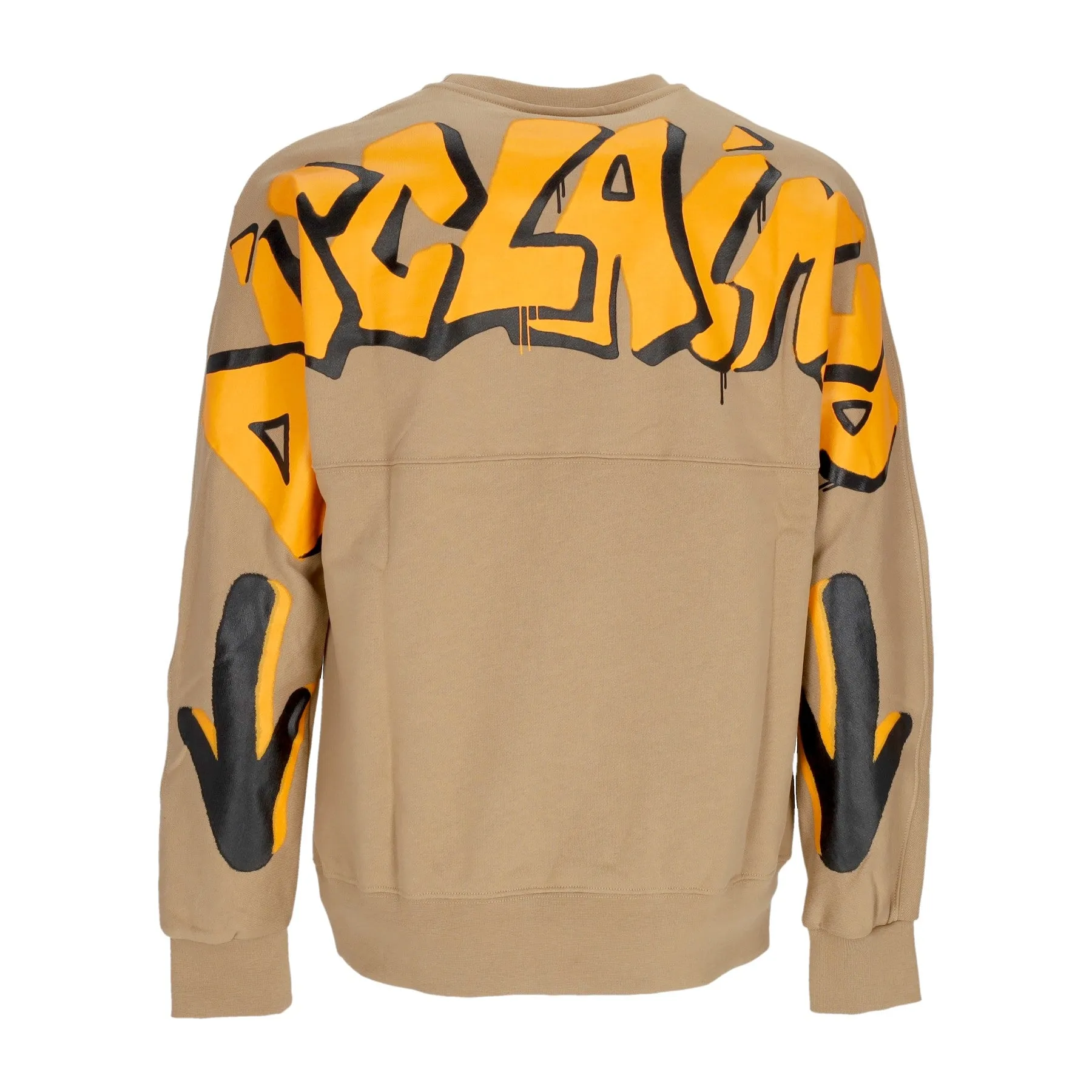 Felpa Leggera Girocollo Uomo Back Big Logo Crewneck Brown/st Orange