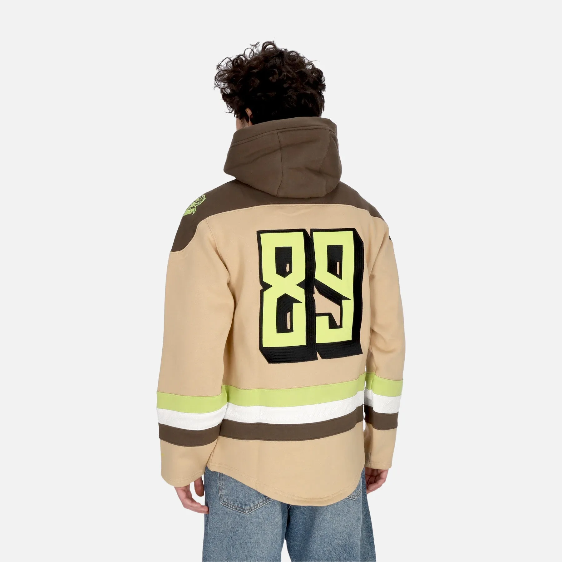 Felpa Tipo Hockey Uomo Goat Hockey Hoodie Beige