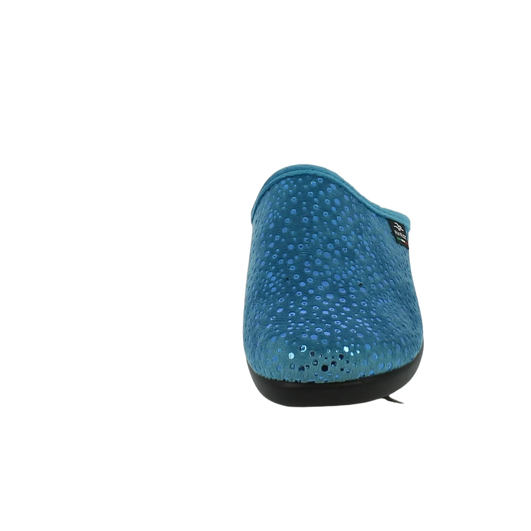 Fly Flot  Ciabatta azzurra con pois laminati 