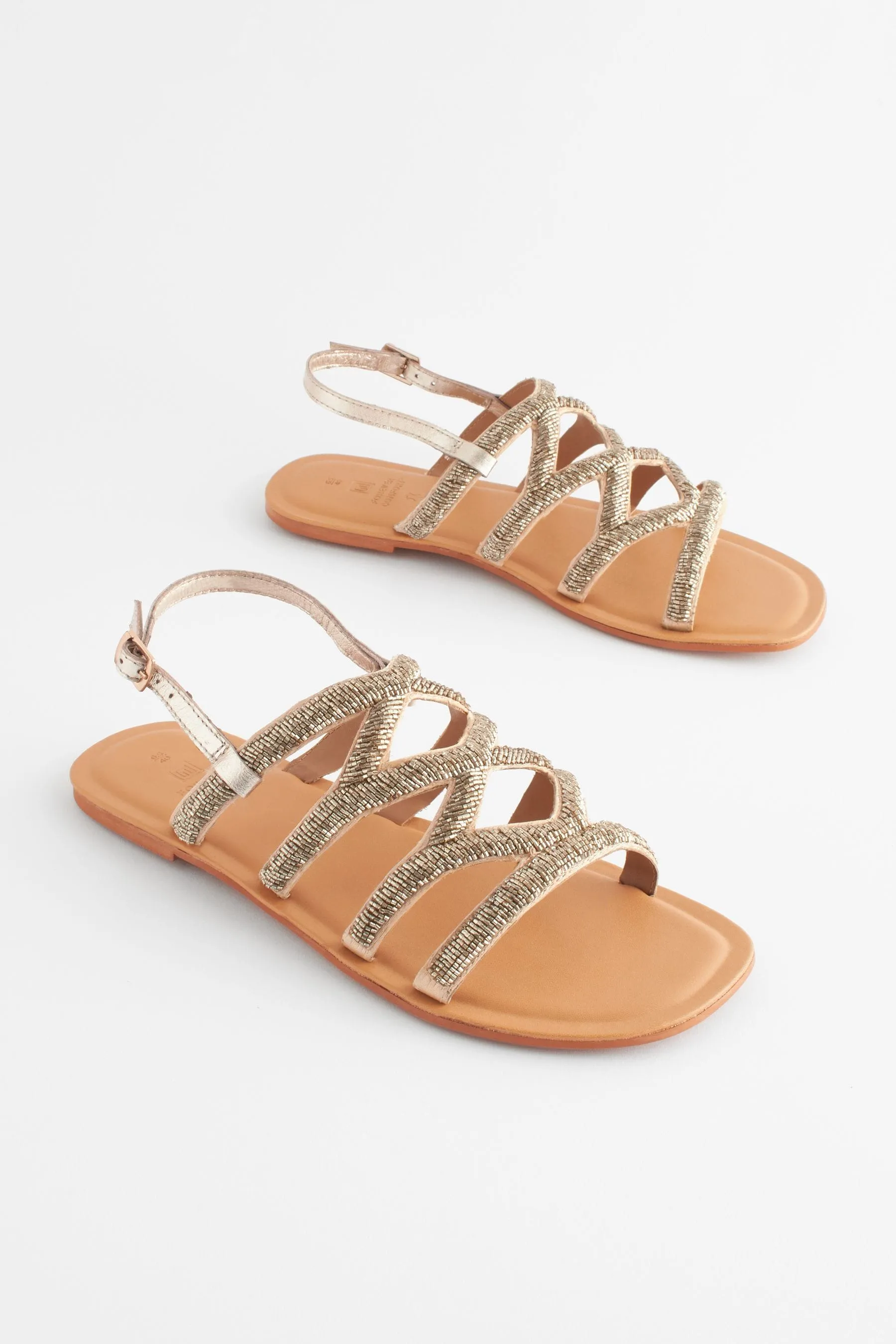 Forever Comfort® - Sandali con cinturino posteriore e perline