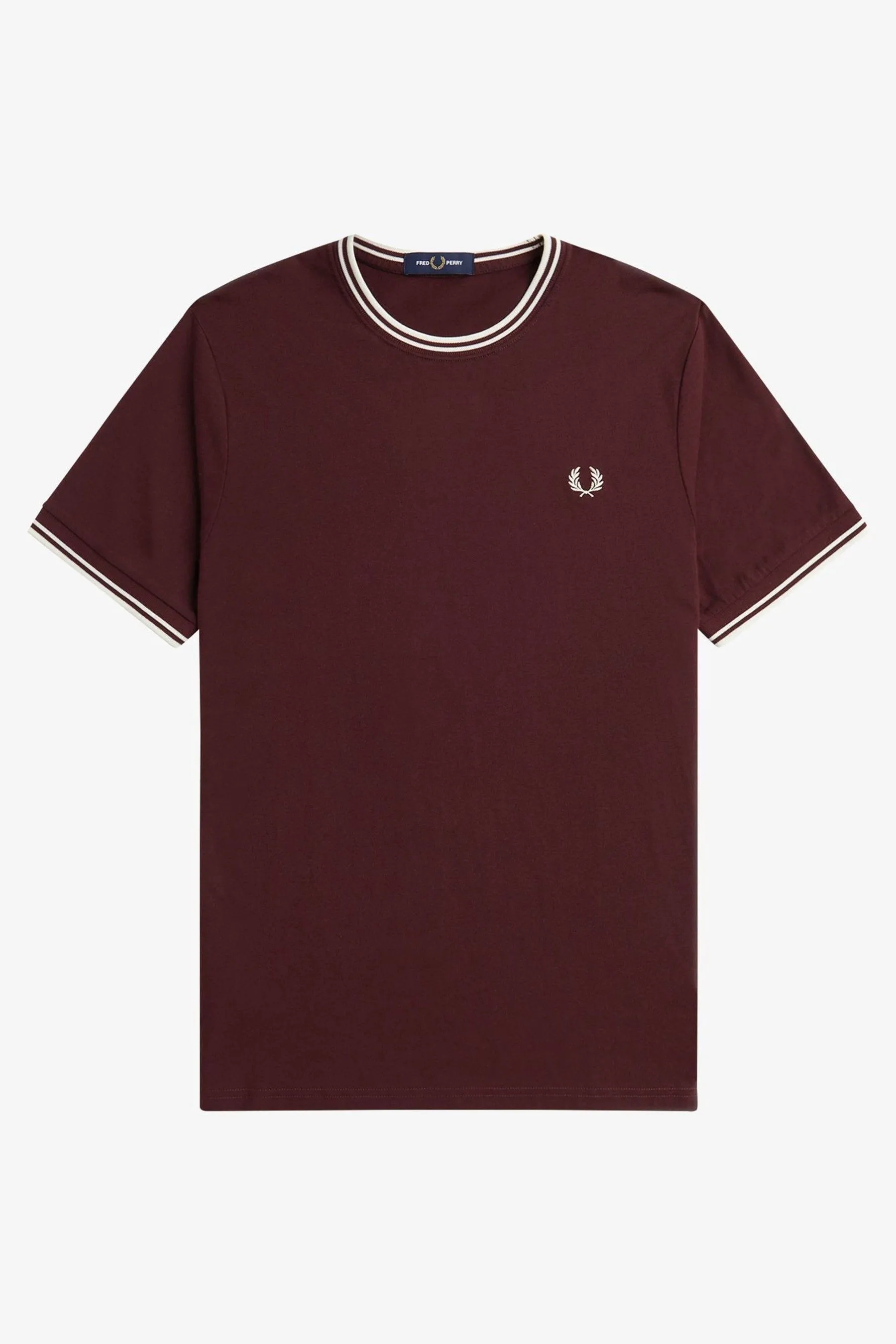 Fred Perry - T-shirt doppia con bordi a contrasto e logo