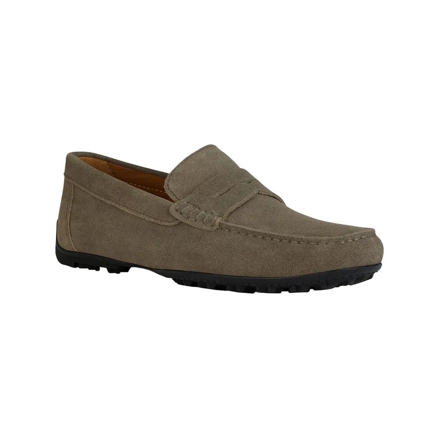 Geox Men's moccasin shoe in suede Kosmopolis + Grip U35CFB00020C6029 dove gray