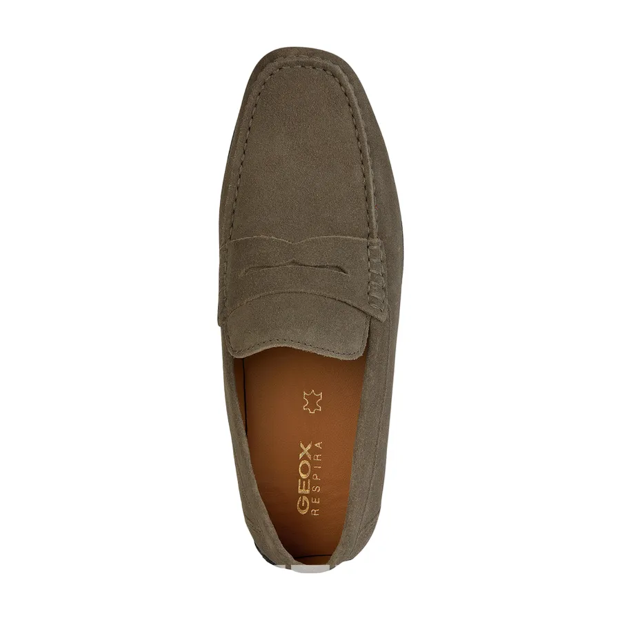 Geox Men's moccasin shoe in suede Kosmopolis + Grip U35CFB00020C6029 dove gray