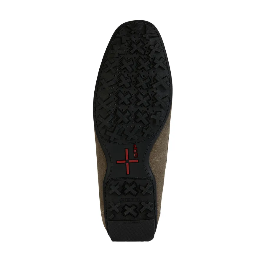 Geox Men's moccasin shoe in suede Kosmopolis + Grip U35CFB00020C6029 dove gray