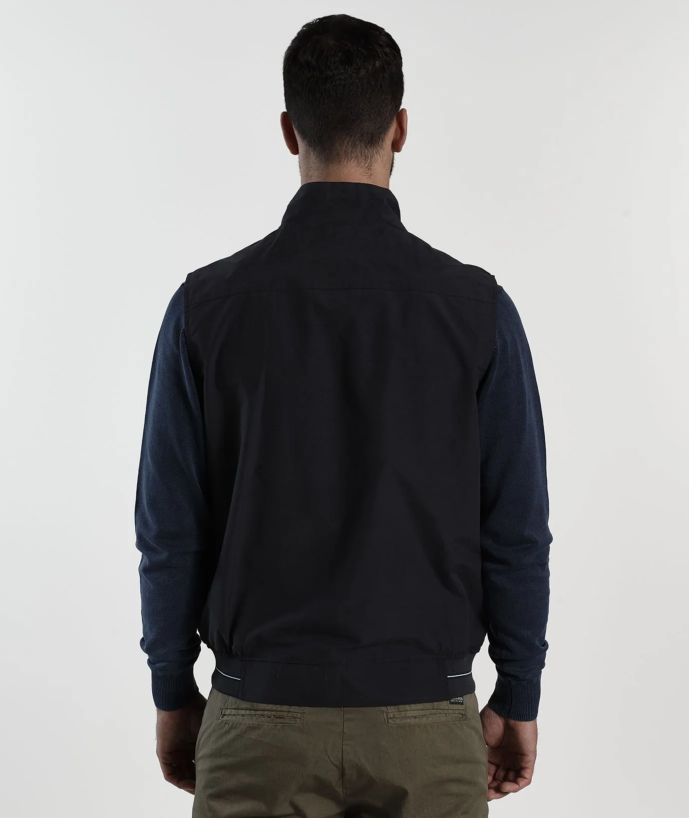 Giacca blu da uomo senza maniche