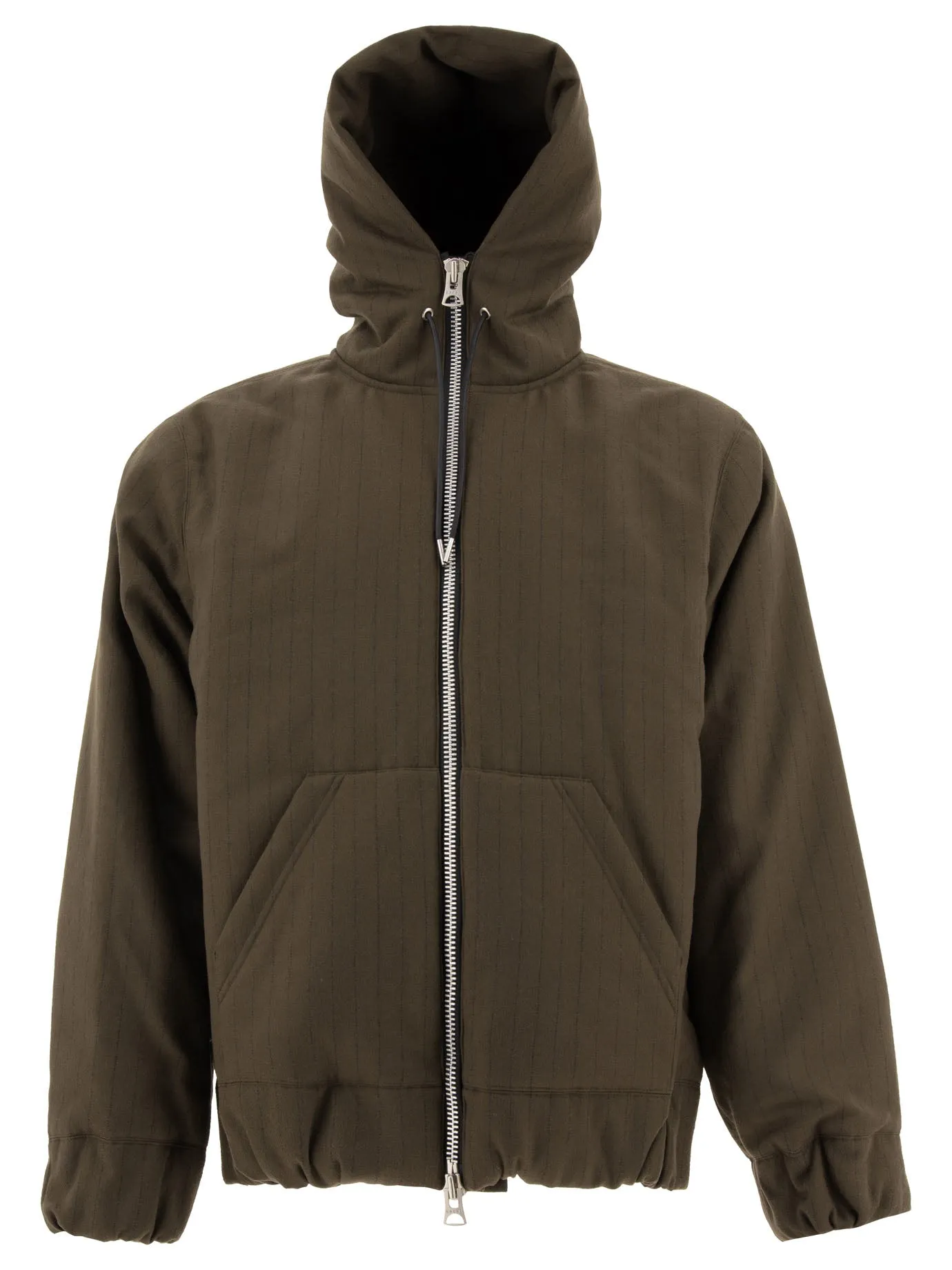 Giacca con cappuccio a gesso sacai