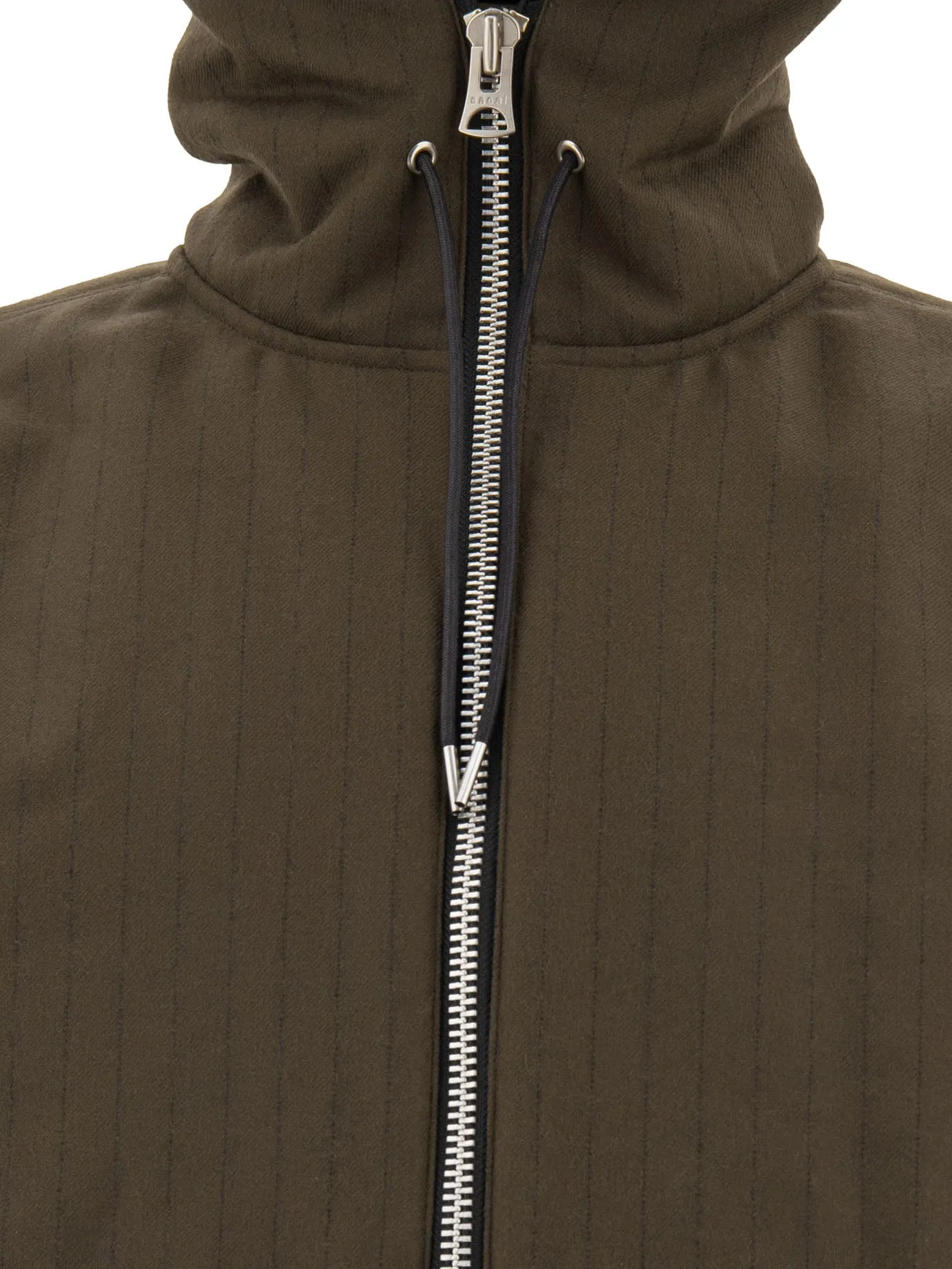 Giacca con cappuccio a gesso sacai