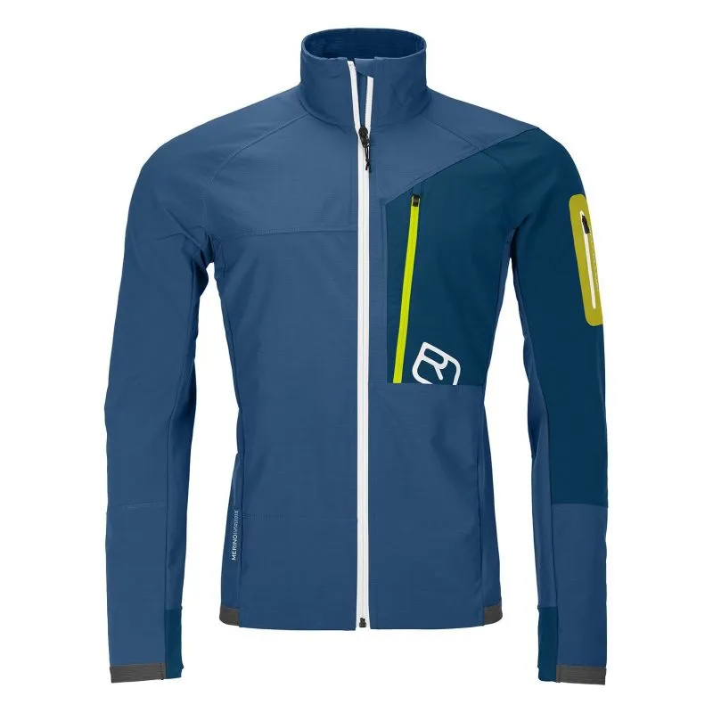 Giacca Softshell Ortovox Giacca Berrino (Mountain Blue) Uomo