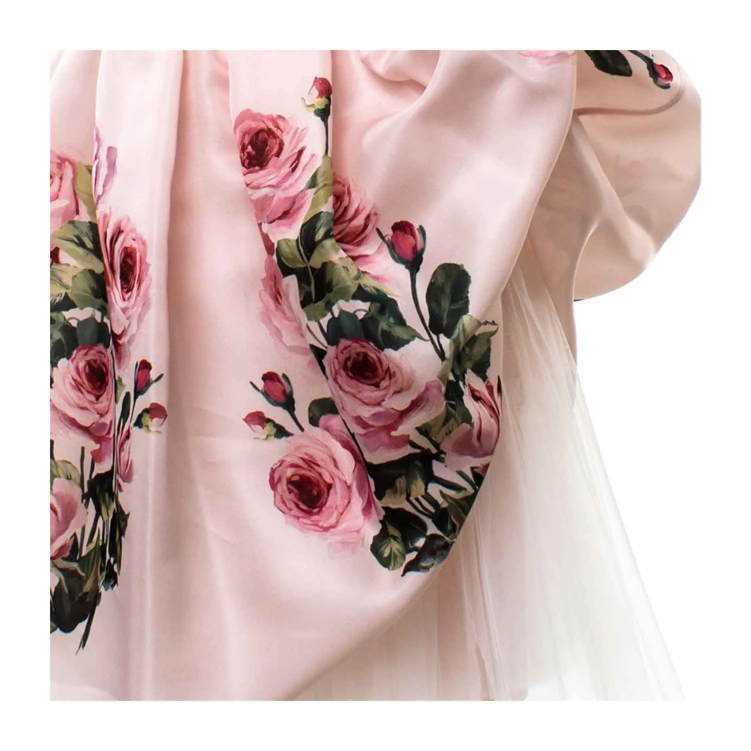 Gonna Bambina In Seta Rosa