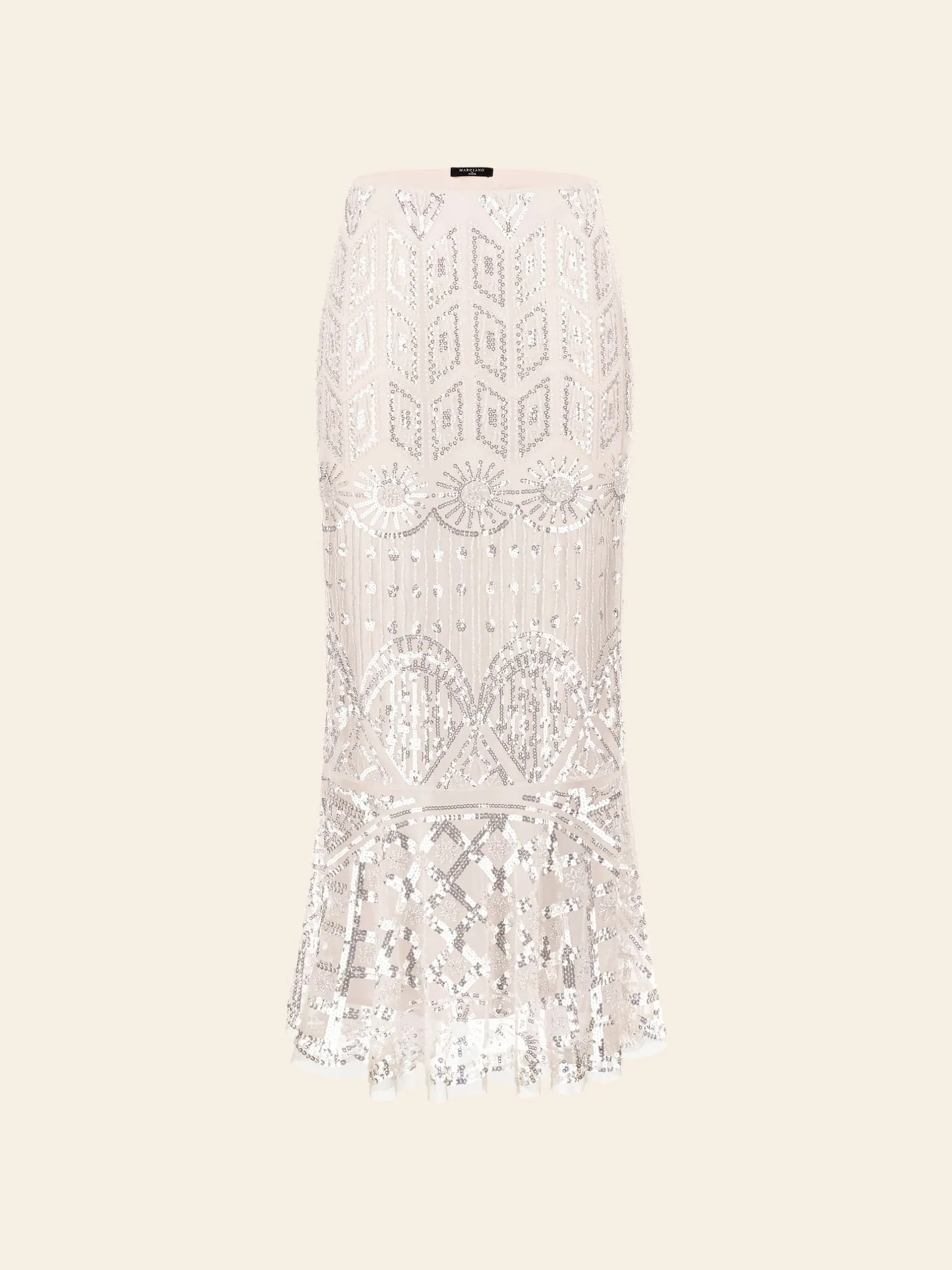 Gonna lunga con strass marciano