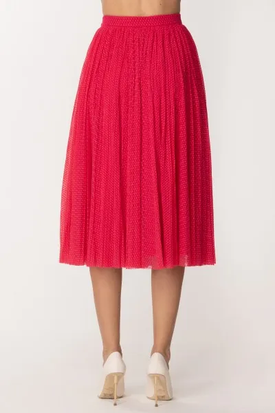 Gonna midi in tulle Fuxia
