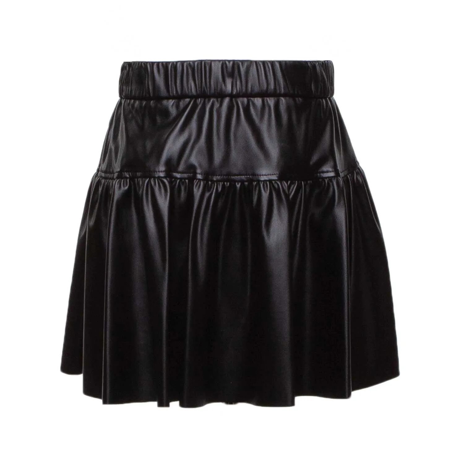 Gonna Nera Eco-Pelle Bambina