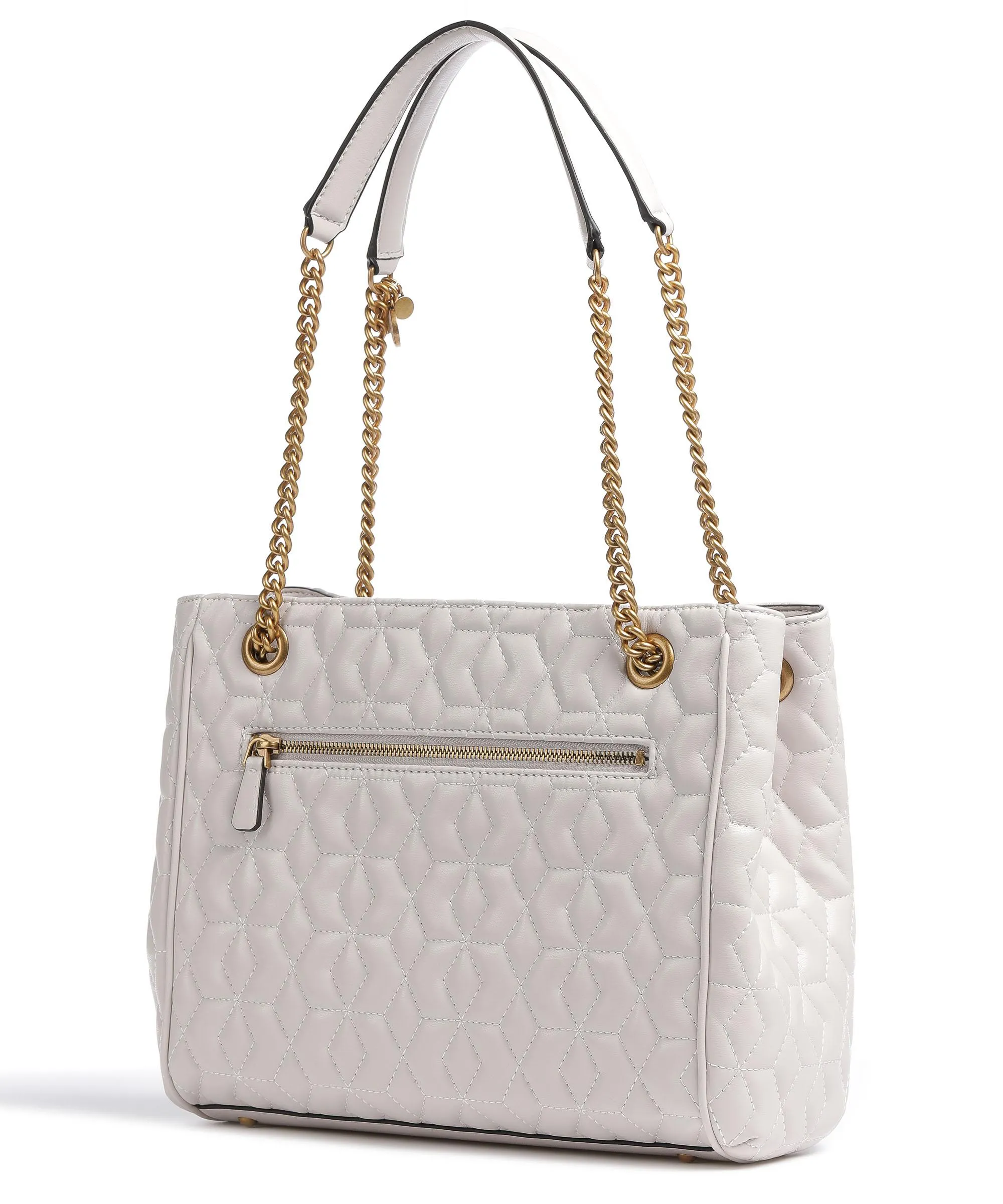  Guess Elenia Borsa shopper pelle sintetica grigio chiaro  