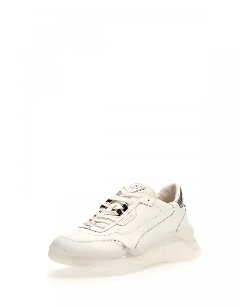 GUESS FM8maslea12 sneakers scarpe uomo casual bianco pelle
