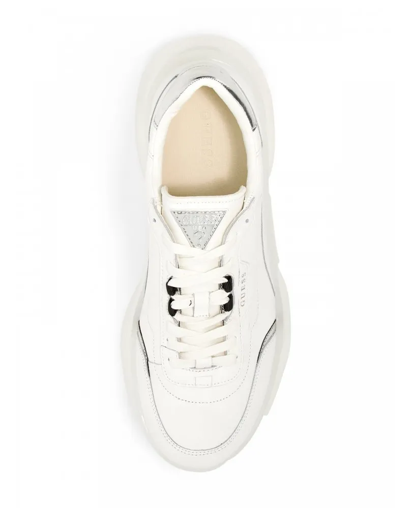 GUESS FM8maslea12 sneakers scarpe uomo casual bianco pelle