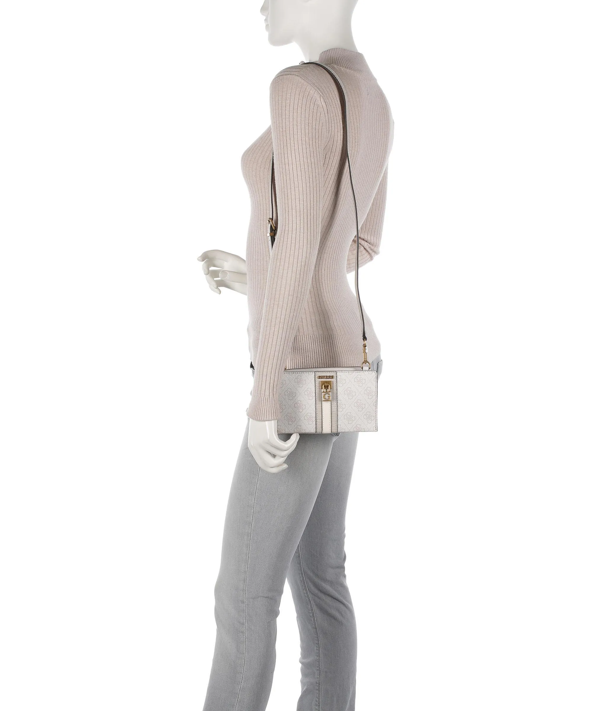  Guess Ginevra Borsa a tracolla pelle sintetica grigio chiaro  