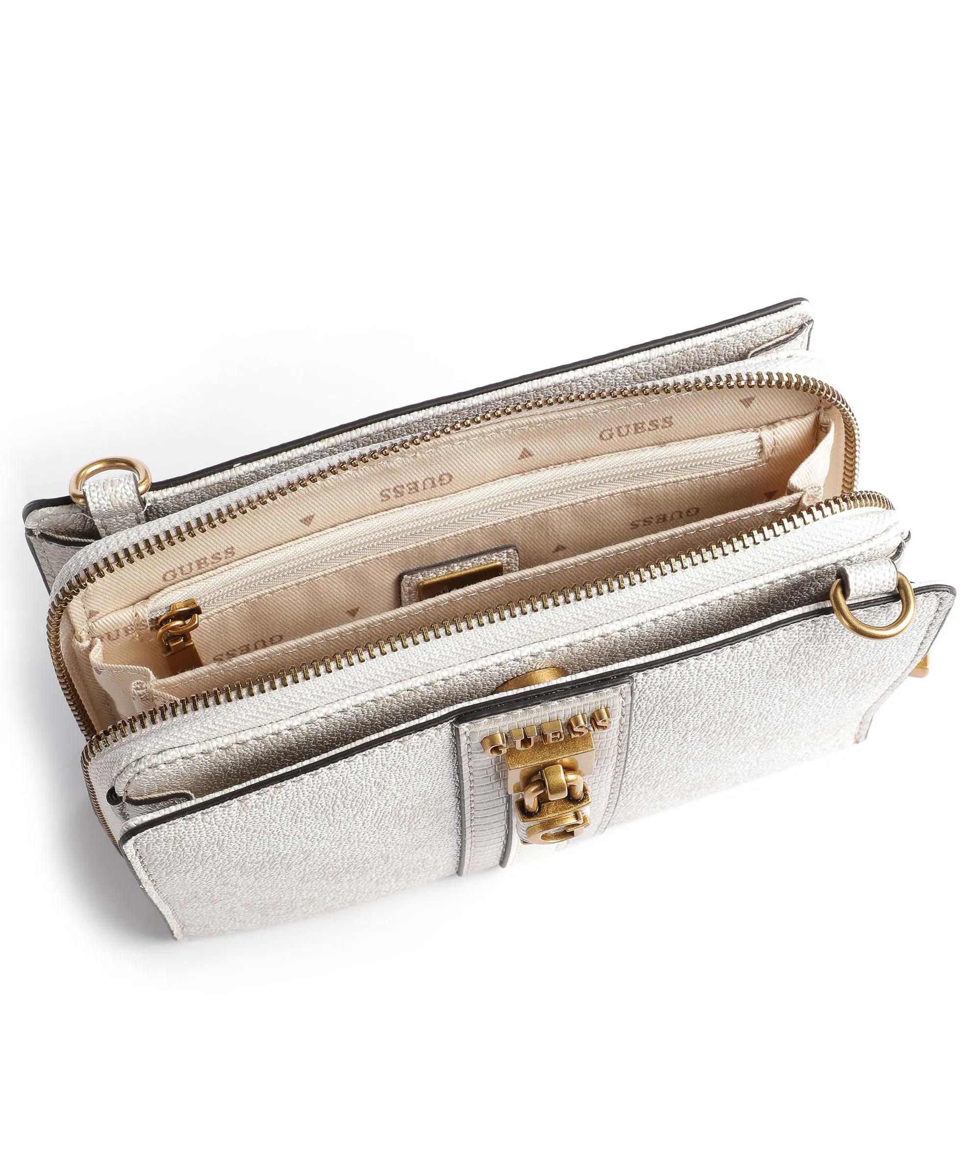  Guess Ginevra Borsa a tracolla pelle sintetica grigio chiaro  