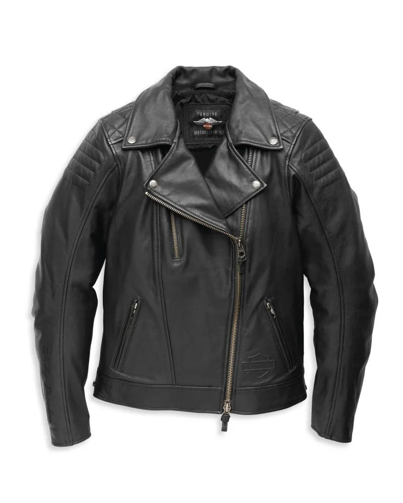 HARLEY DAVIDSON Giacca Harley-Davidson Donna Bezel Biker Collar Leather Jacket REF.97006-22EW
