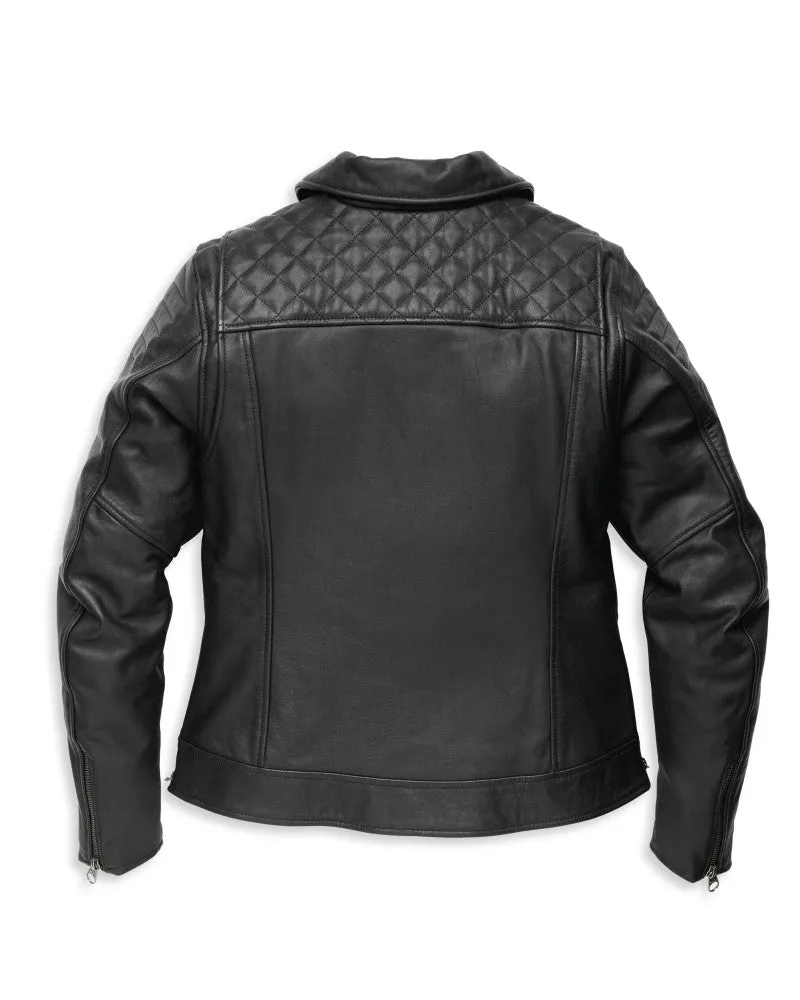 HARLEY DAVIDSON Giacca Harley-Davidson Donna Bezel Biker Collar Leather Jacket REF.97006-22EW