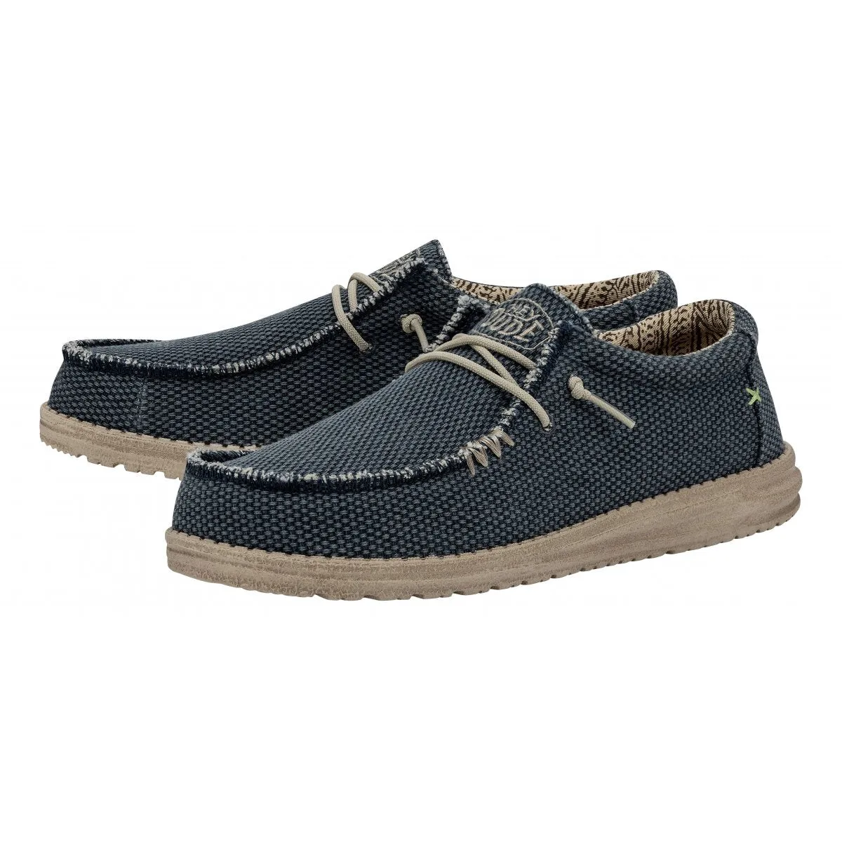 Hey Dude Mocassini Wally Braided in Tessuto Blu