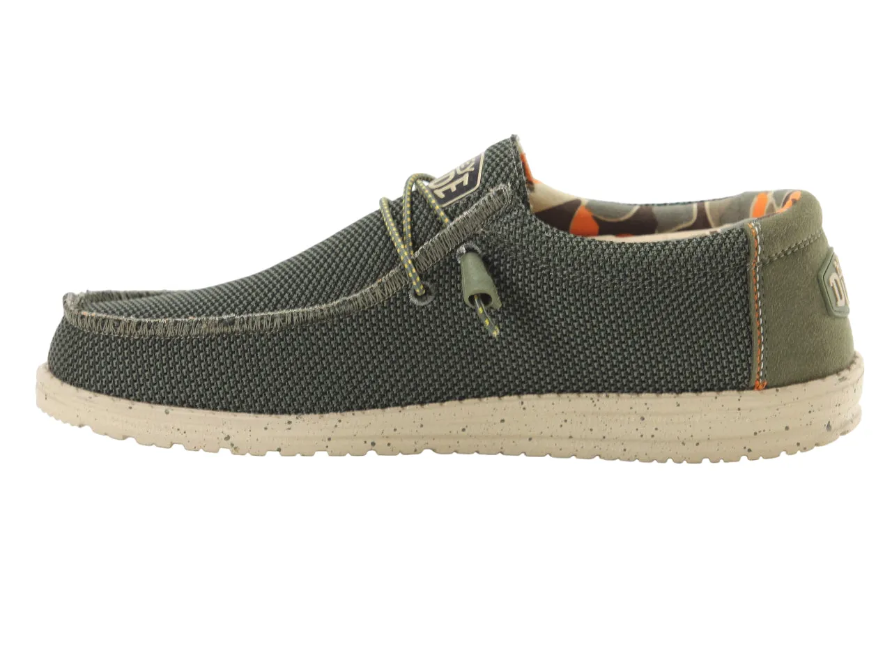Hey Dude Mocassini Wally in Tessuto Verde