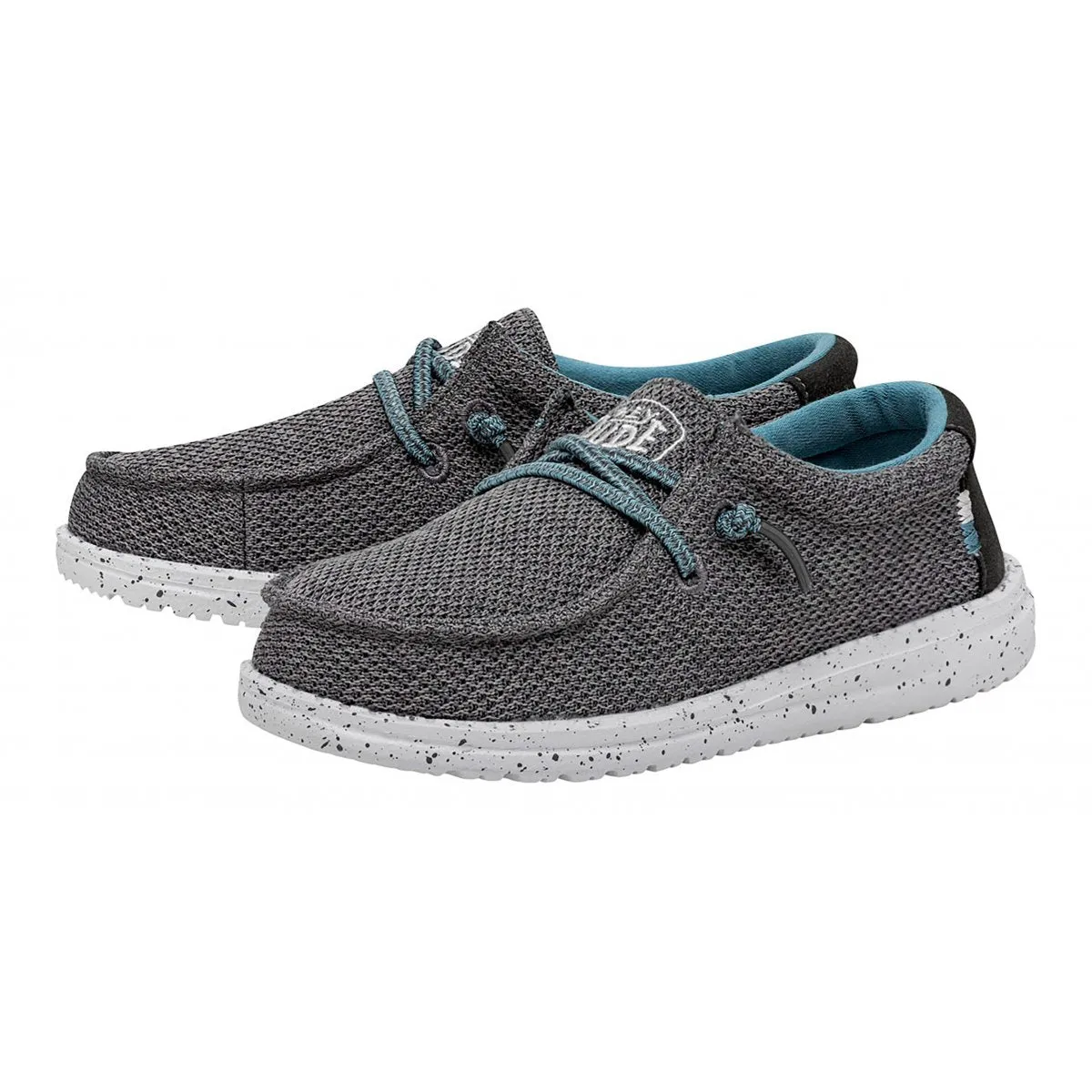 Hey Dude Mocassini Wally Youth in Tessuto Nero