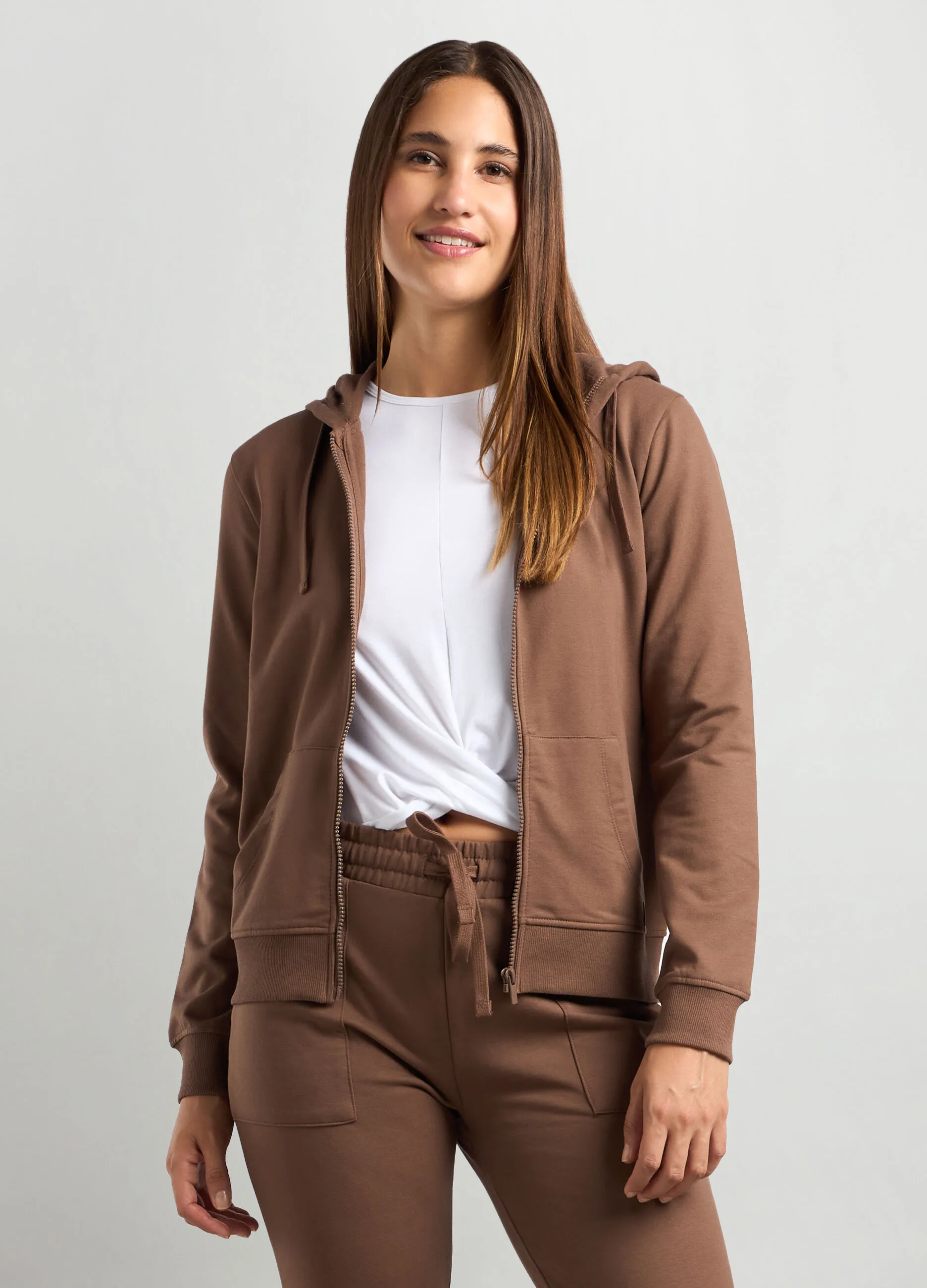 HOLISTIC  Felpa full zip con cappuccio donna