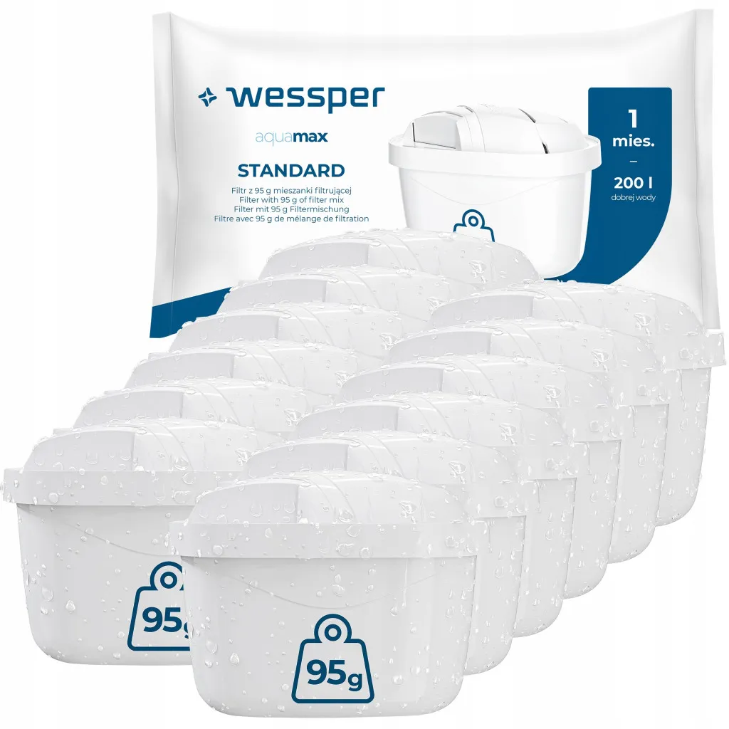 Inserto filtrante Wessper aquamax 95g per brocca d'acqua