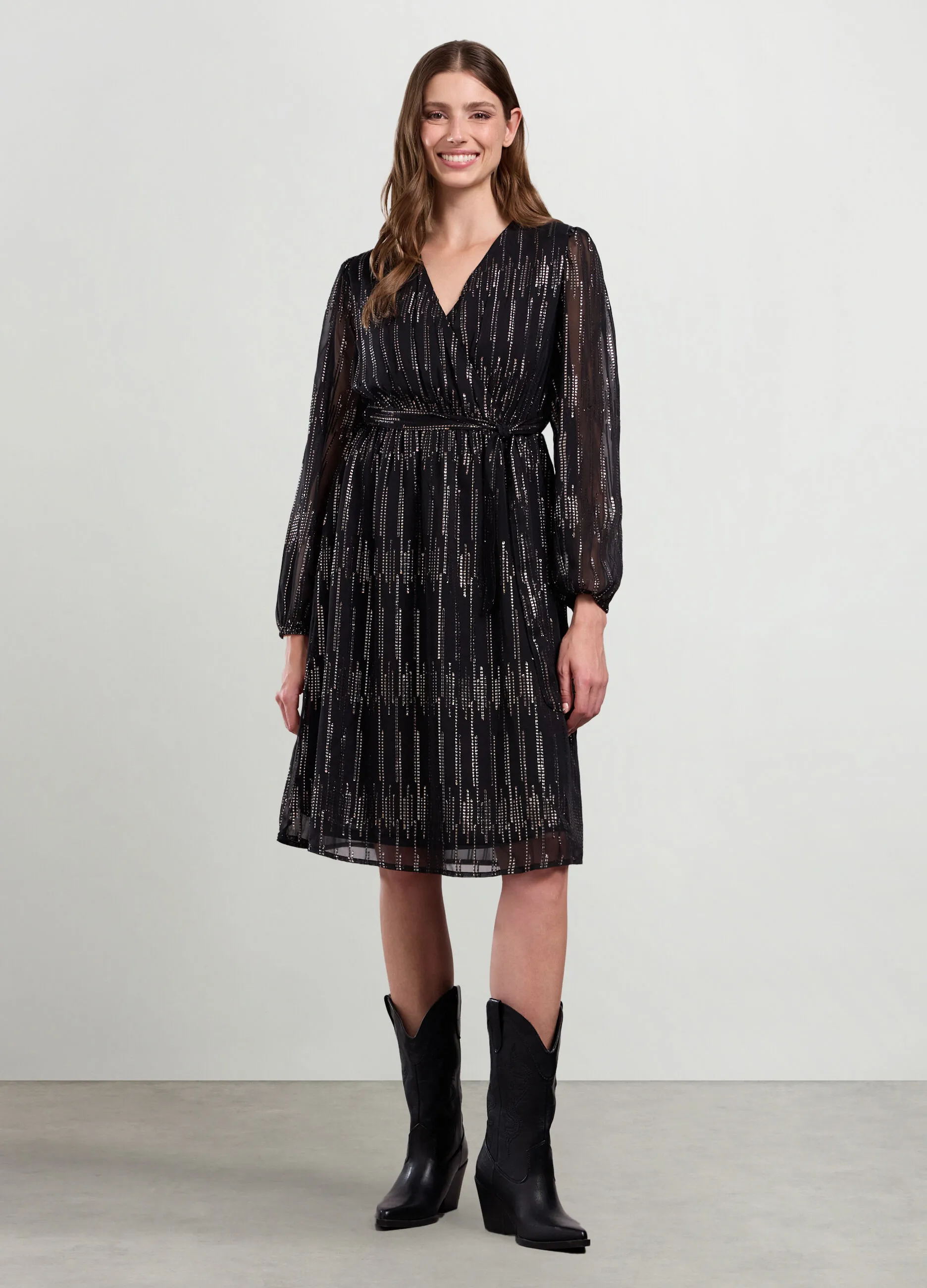 IWIE  Abito con lavorazione in filo lurex donna