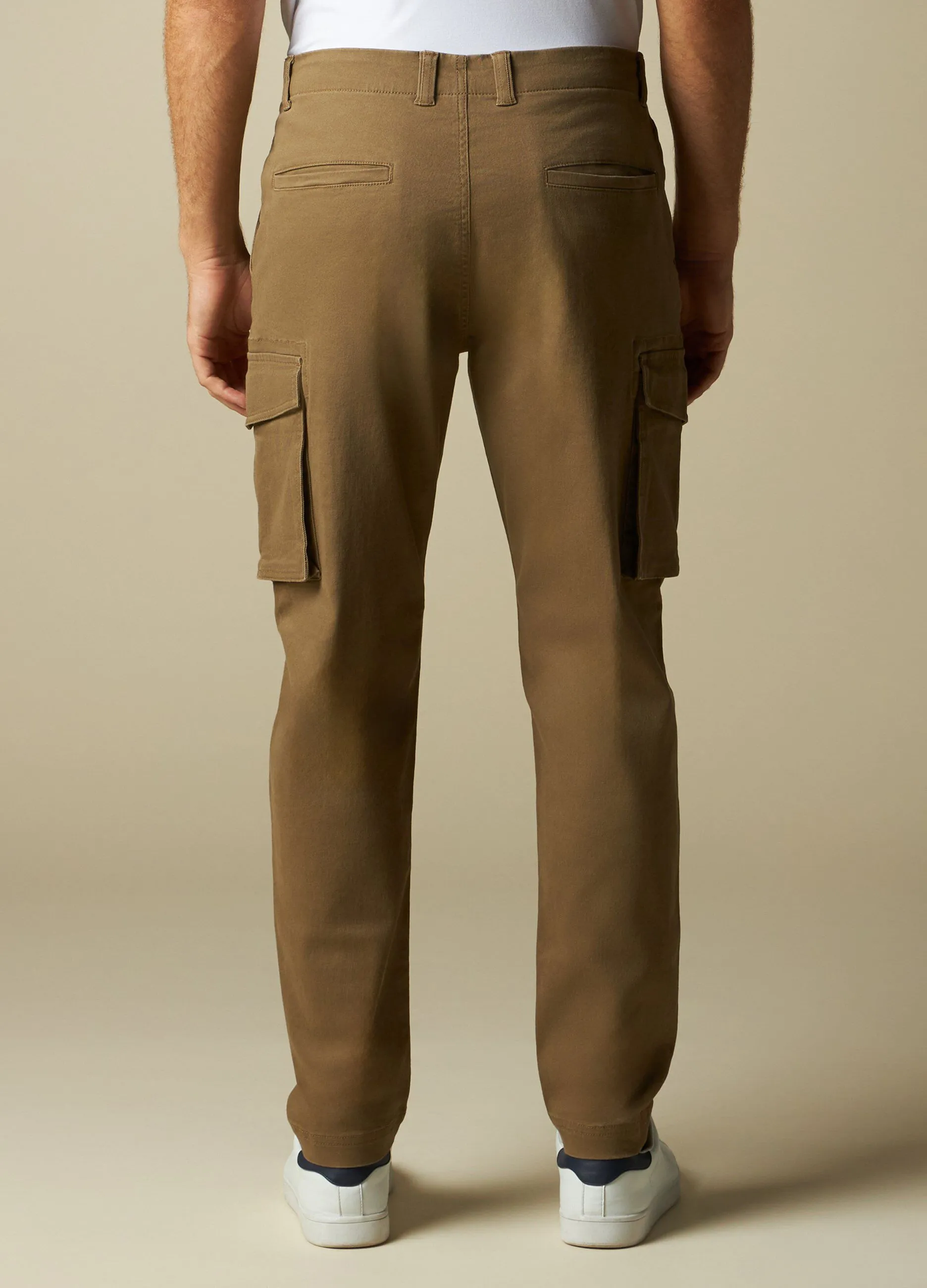 J. HART & BROS  Pantaloni cargo in cotone stretch uomo