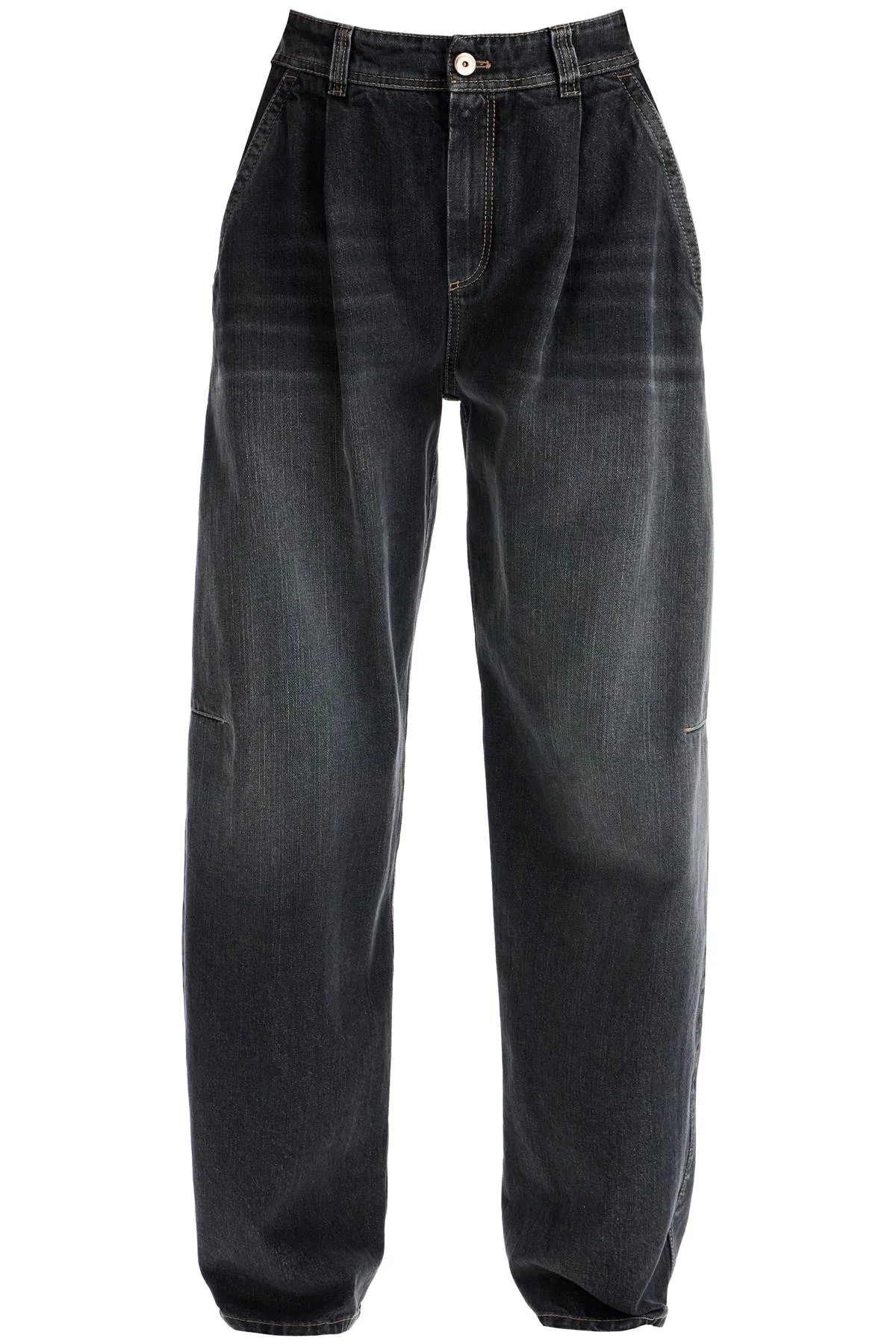 Jeans a gamba curva di Brunello Cucinelli per un