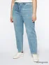 Jeans dritti con bottoni gioiello