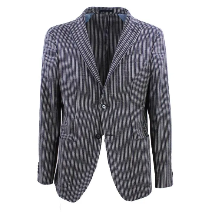 Jer Homme Giacca Monopetto Blu/beige