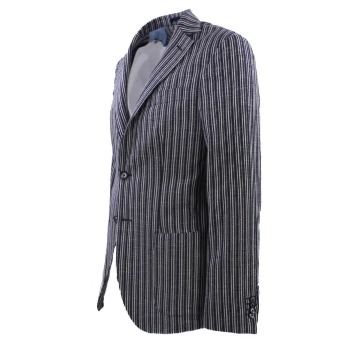 Jer Homme Giacca Monopetto Blu/beige
