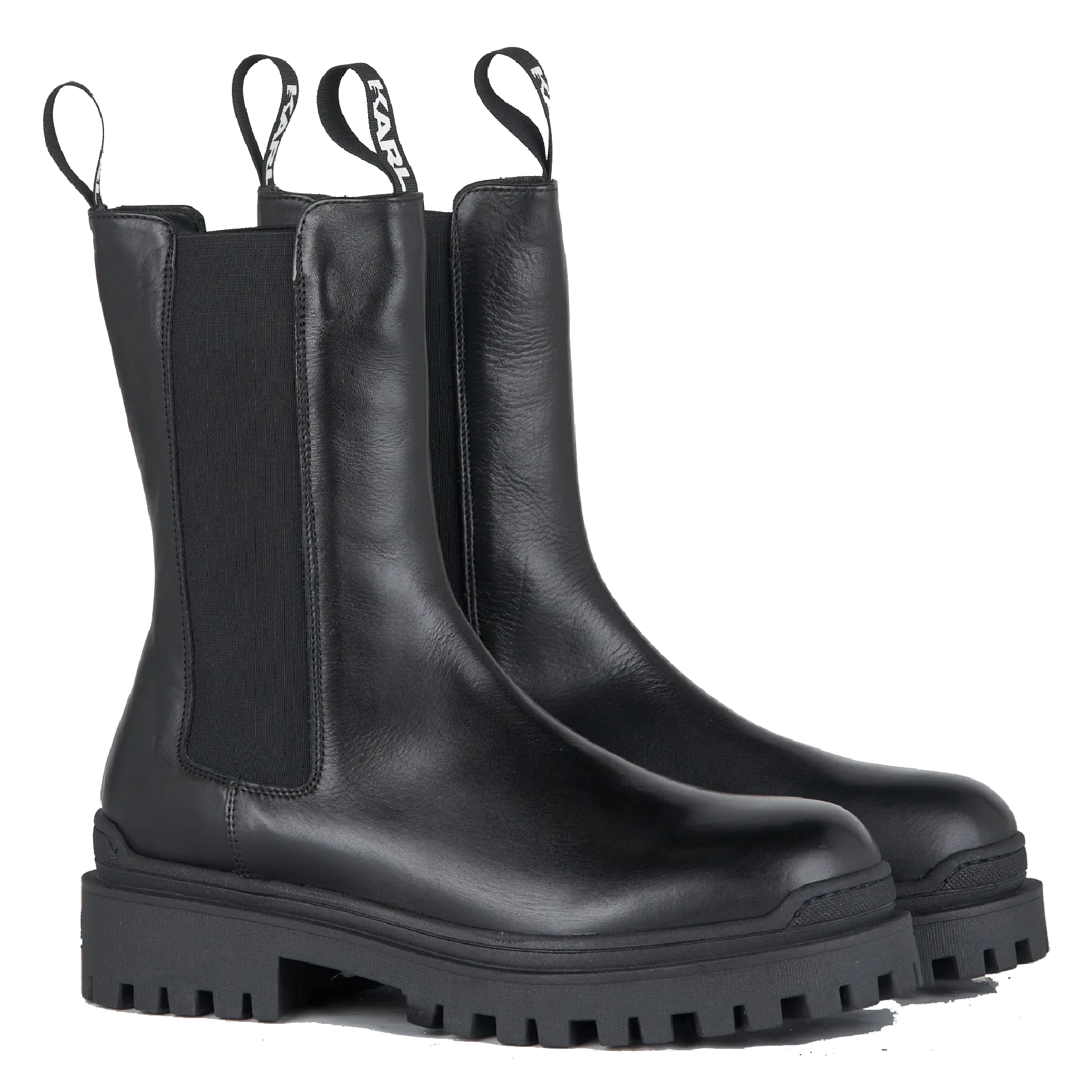  KARL LAGERFELD   BIKER II LONG GORE BOOT - Stivali in pelle | Nero