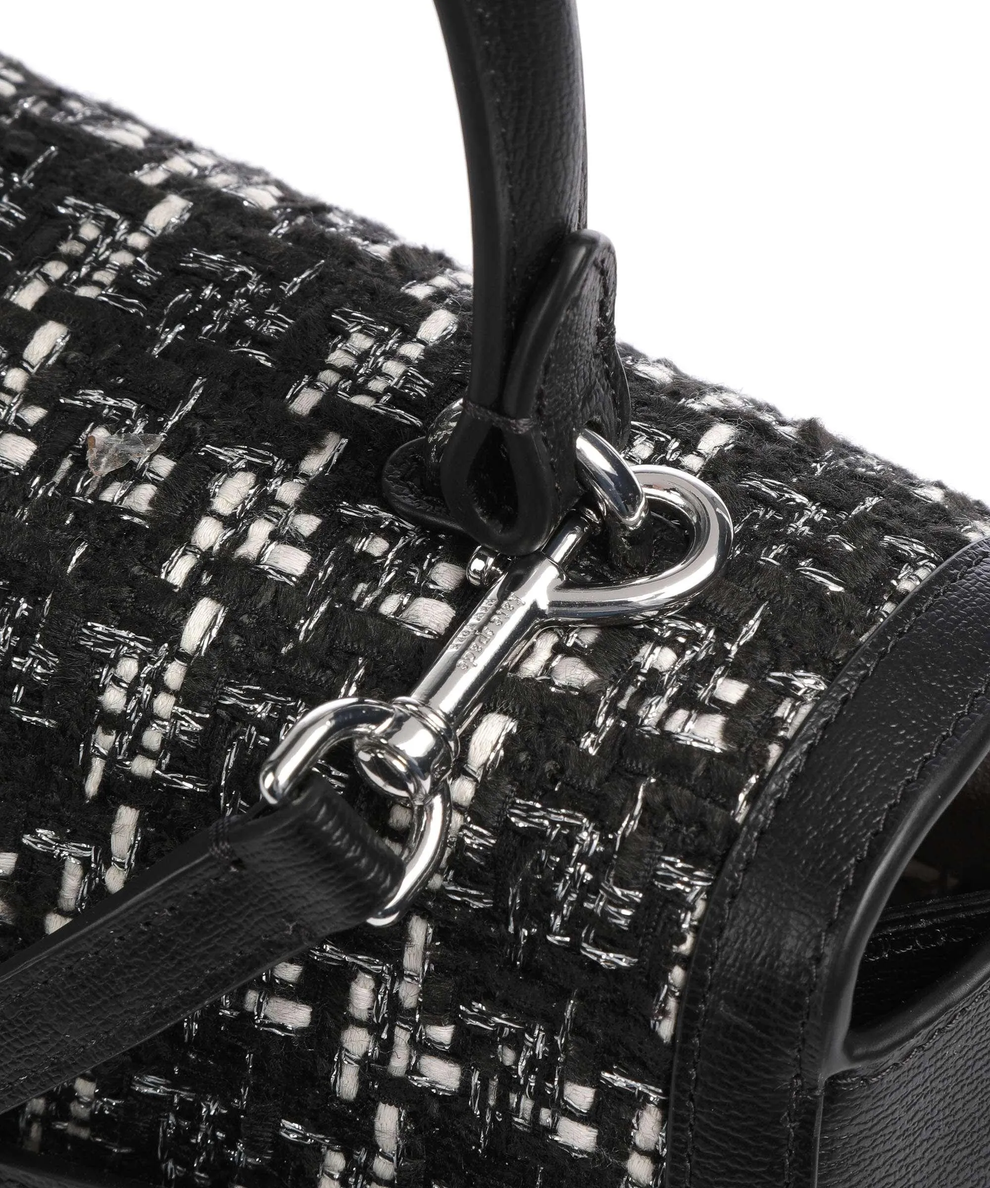  Kate Spade New York Katy Borsa a mano pelle di vacchetta finemente grana, tissu nero  