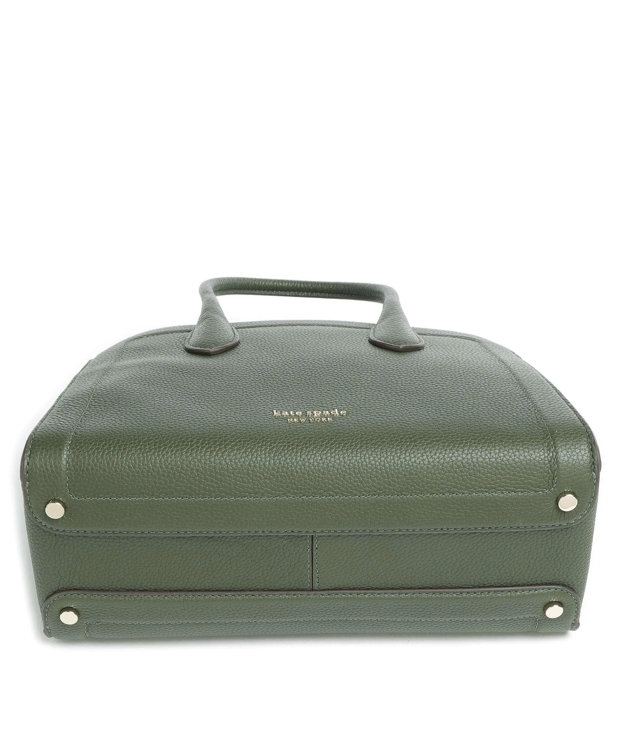  Kate Spade New York Knott Borsa a mano pelle granulata verde scuro  