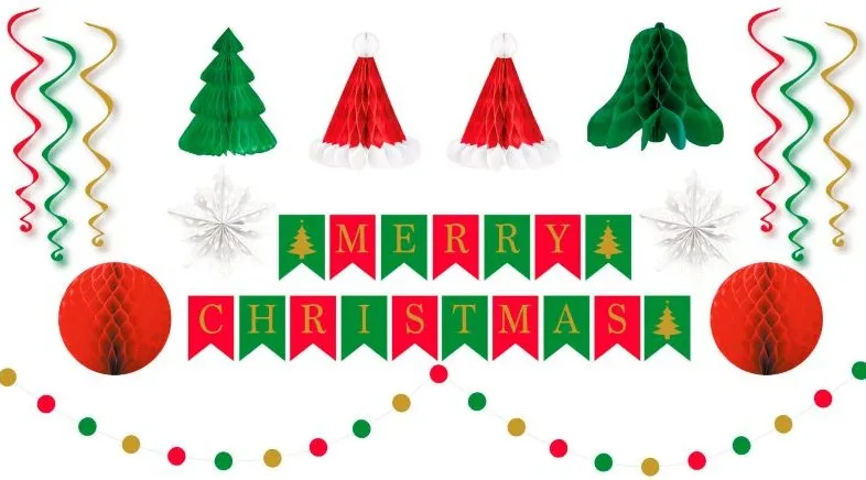 Kit di decorazioni natalizie da 16 pezzi